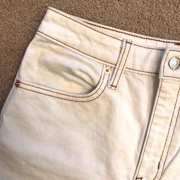 Wild Fable White Denim Shorts NEW Womens Size 00 High Waist 24 High Rise - Picture 7 of 13